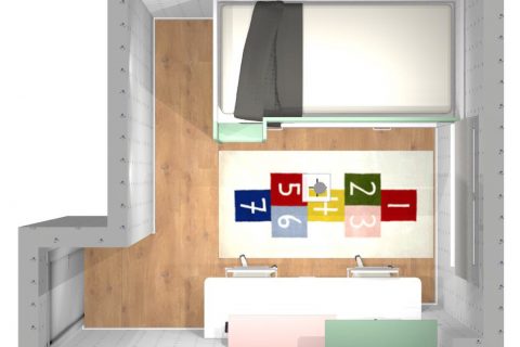 Mueble 3 Decoración Dormitorio Juvenil REF-018