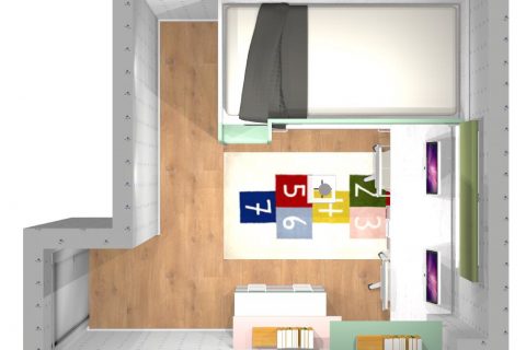 Mueble 3 Decoración Dormitorio Juvenil REF-019
