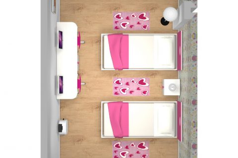 Mueble 3 Decoración Dormitorio Juvenil REF-021