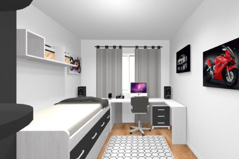 Mueble 3 Decoración Dormitorio Juvenil REF-024