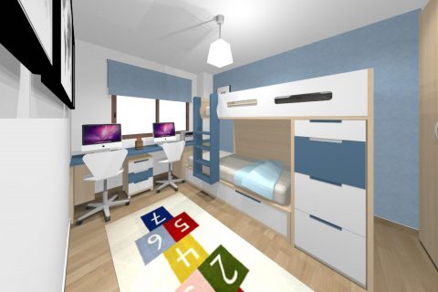 Mueble 3 Decoración Dormitorio Juvenil REF-028